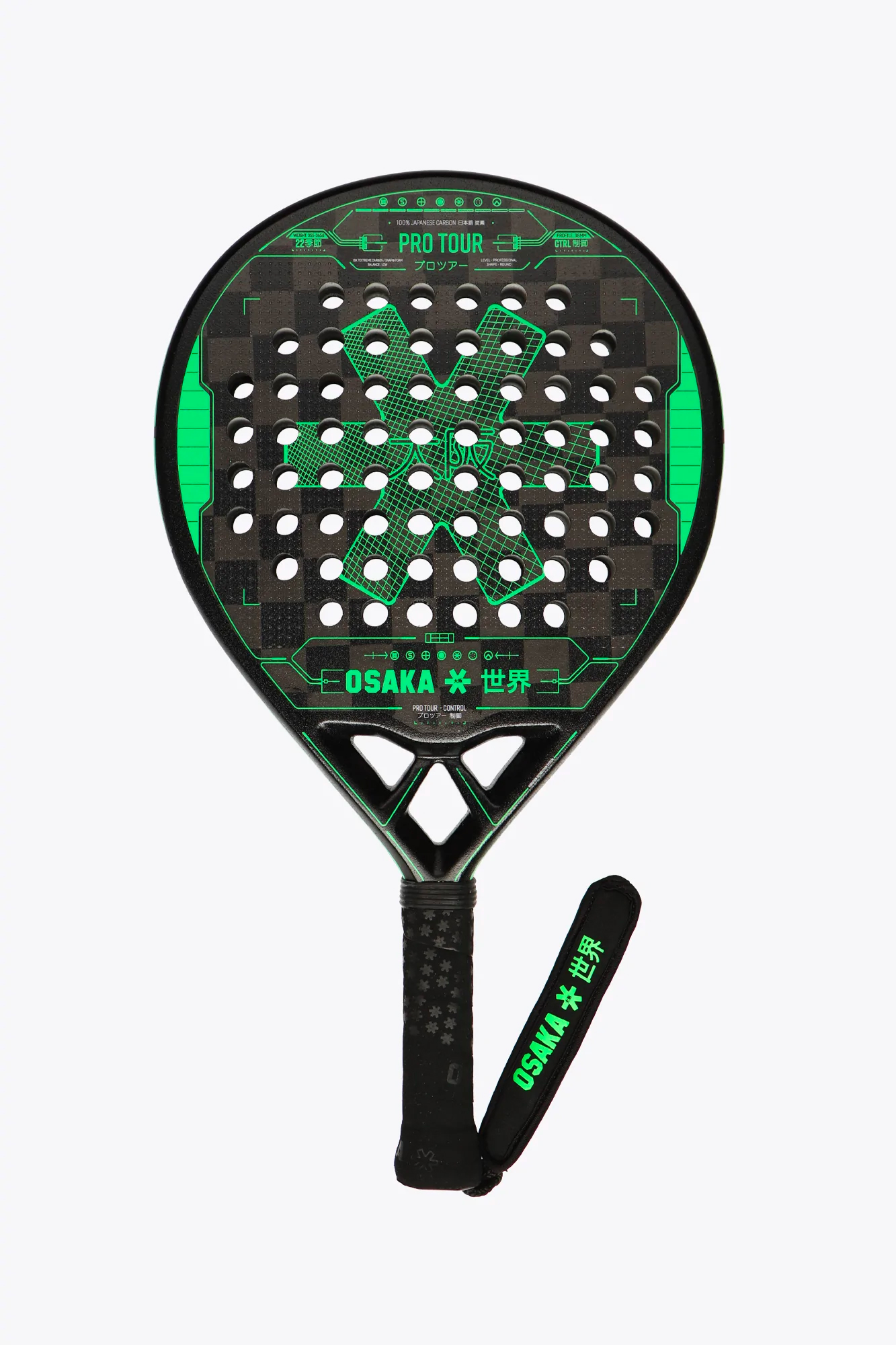12834004-1 Osaka pala de padel- Pro Tour - Control - Iconic Black