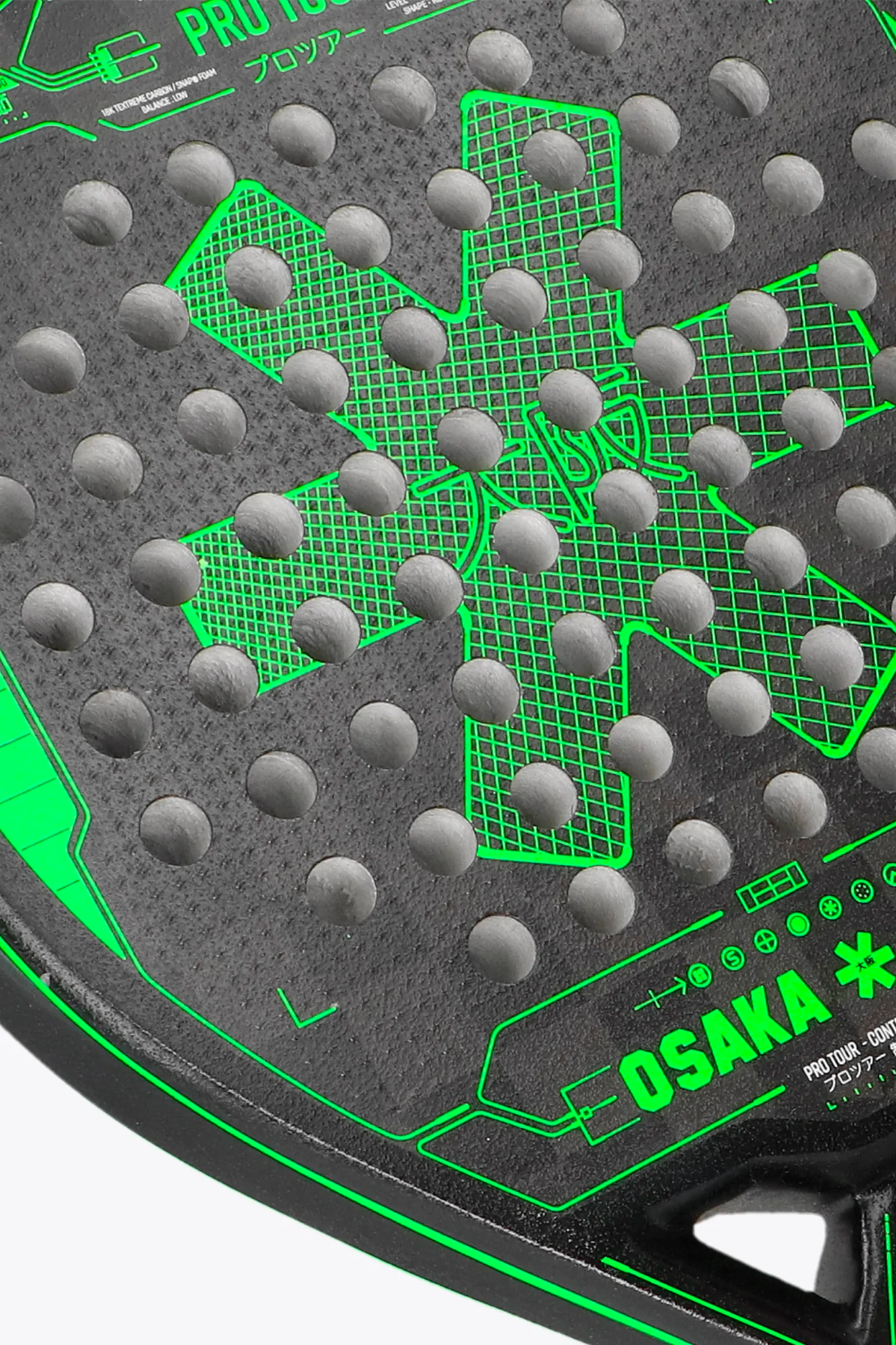 12834004-4 Osaka pala de padel- Pro Tour - Control - Iconic Black