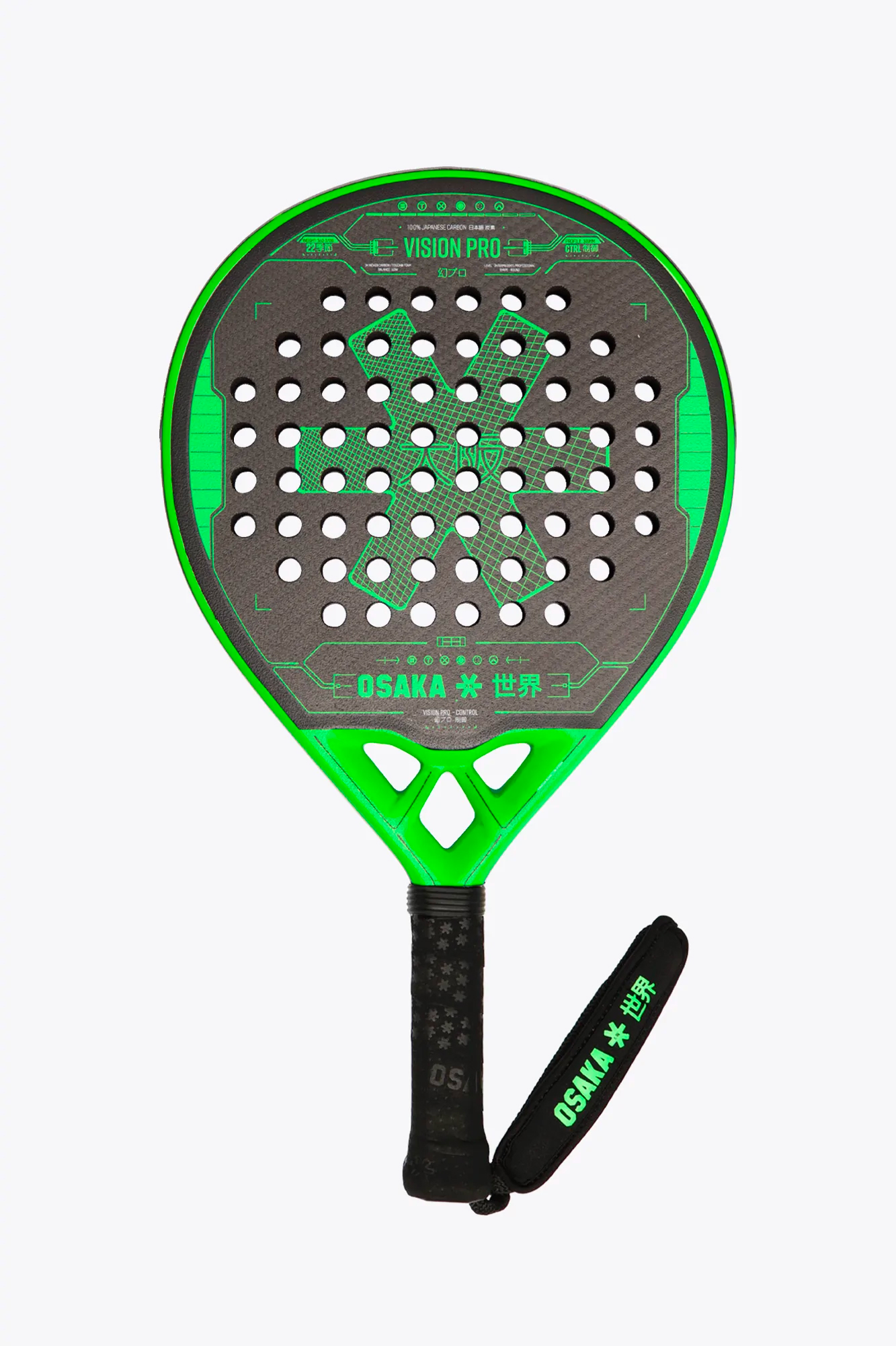 12835004-1 Osaka pala de padel- Vision Pro - Control - Iconic Black