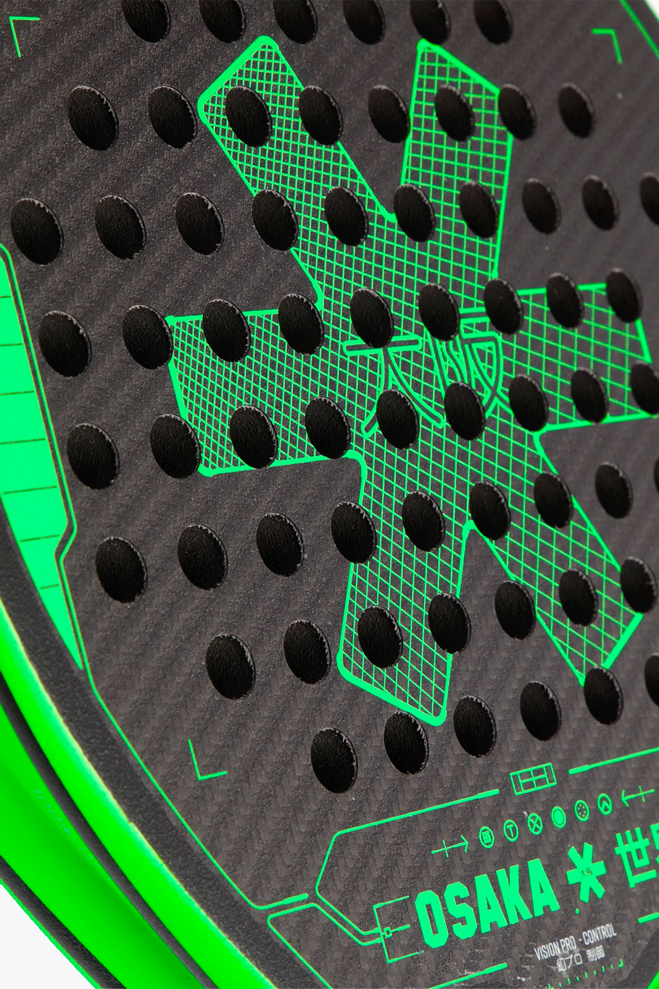 12835004-4 Osaka pala de padel- Vision Pro - Control - Iconic Black